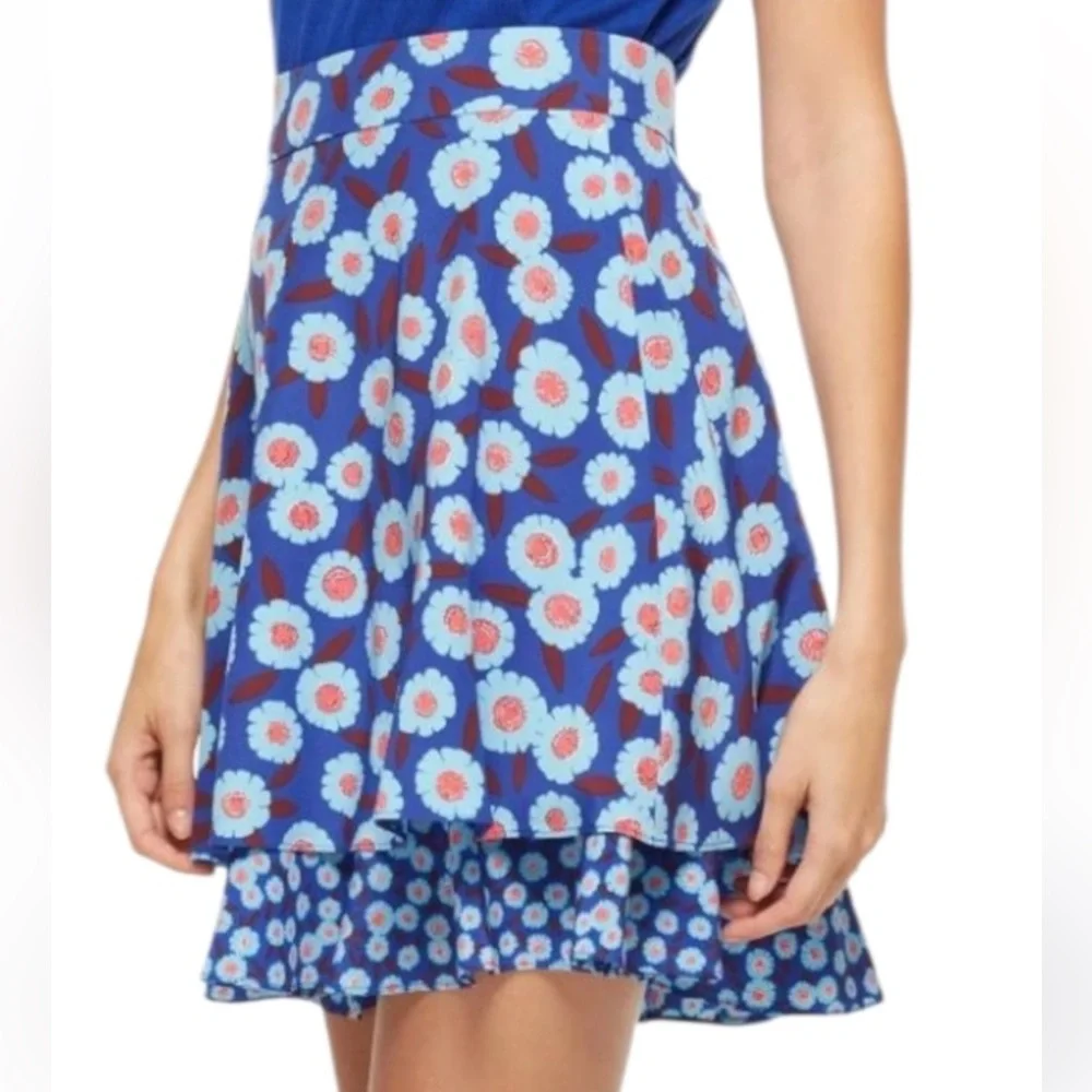 Kate Spade New York - Tangier Floral Double Layer Skirt Size 2 - Picture 4 of 17